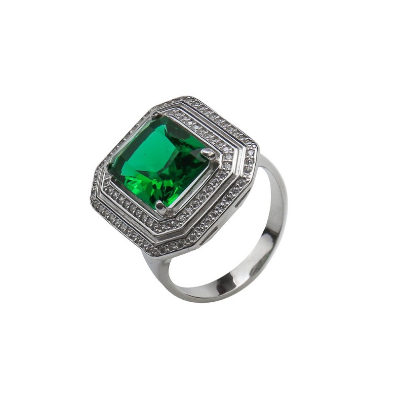 

Кольцо из серебра 455 альп.Rh-20, 18.0 размер