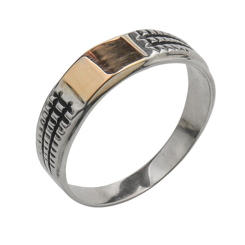 

Мужское серебряное кольцо 487з-7, 18.5 размер