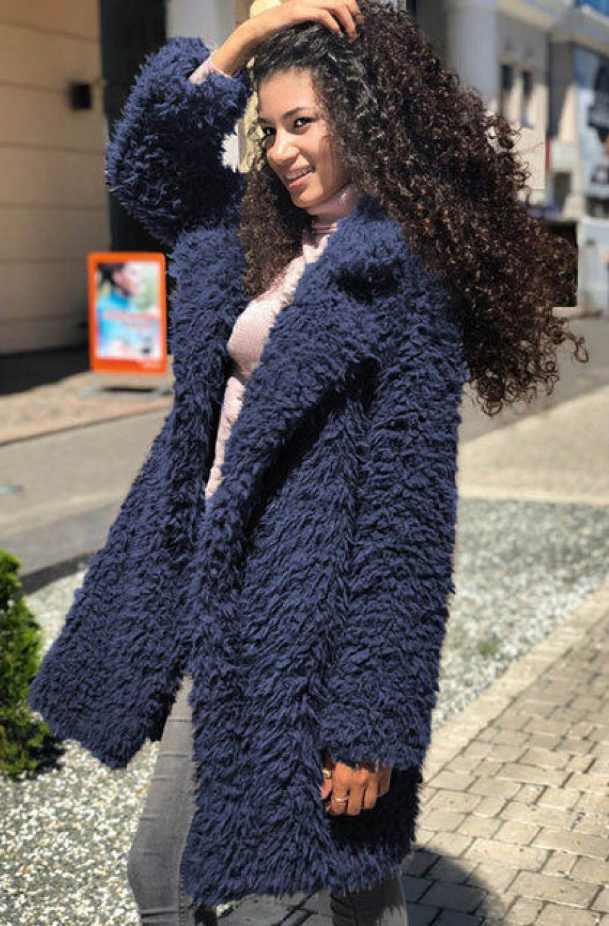 

Fashions • Шуба Shannon Fashions 44 темно-синий (L003-лб)