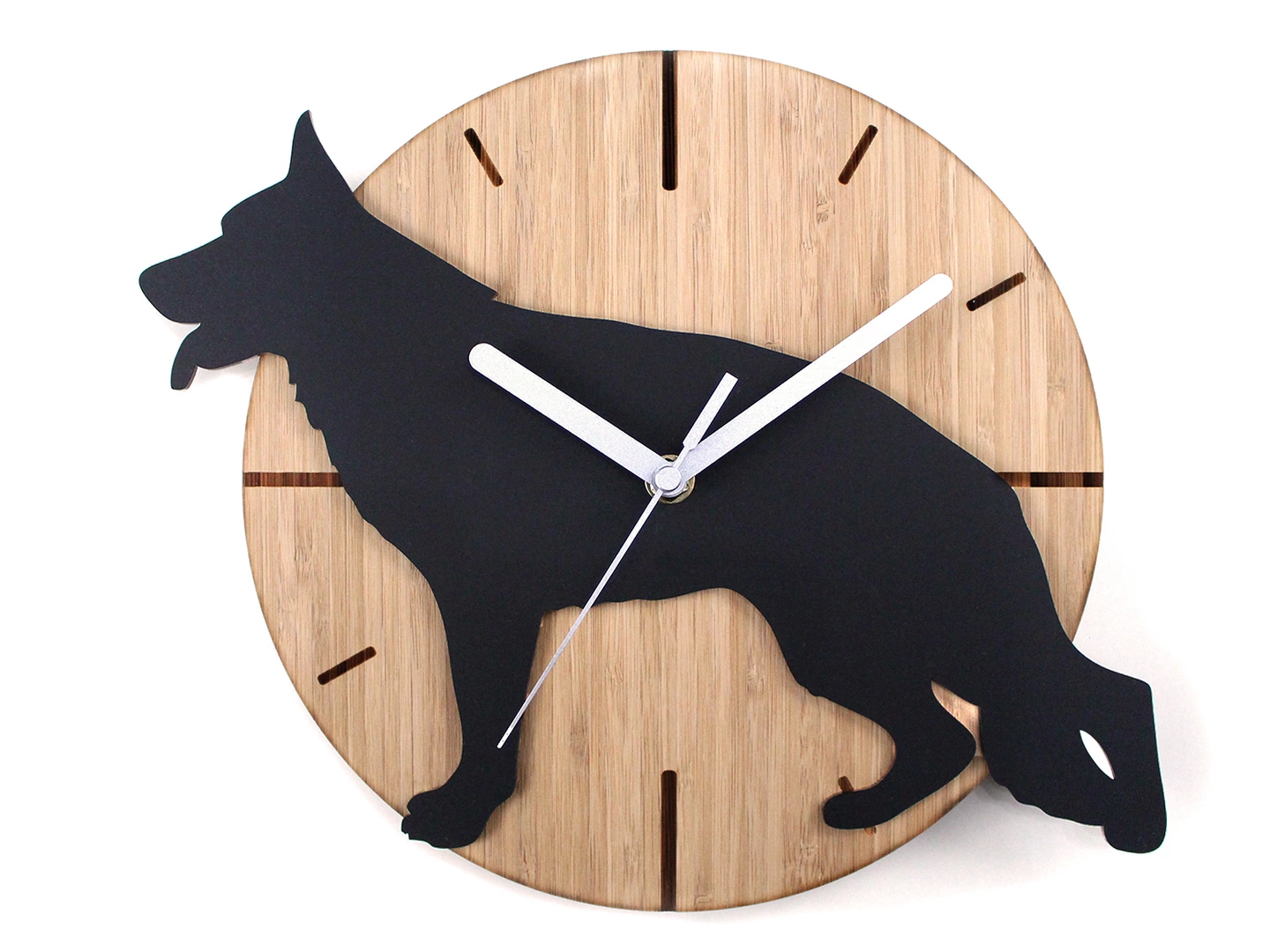 

Настенные часы деревянные DECOTIA Lovely Dogs НЕМЕЦКАЯ ОВЧАРКА Bamboo