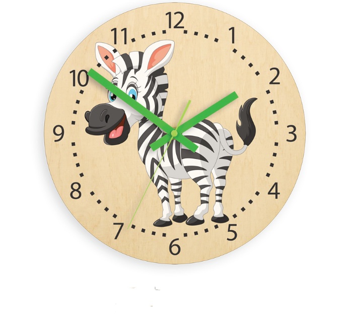 

Настенные часы деревянные для детской комнаты Modern Clock Zebra