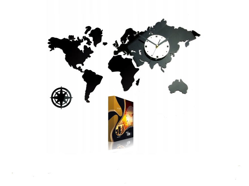 

Настенные часы Modern Clock World Map