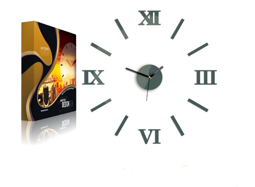 

Настенные часы Modern Clock Numero Grey