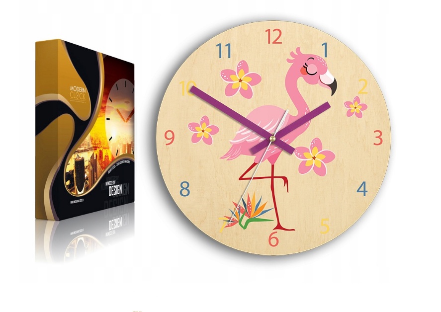 

Настенные часы деревянные для детской комнаты Modern Clock Flaming