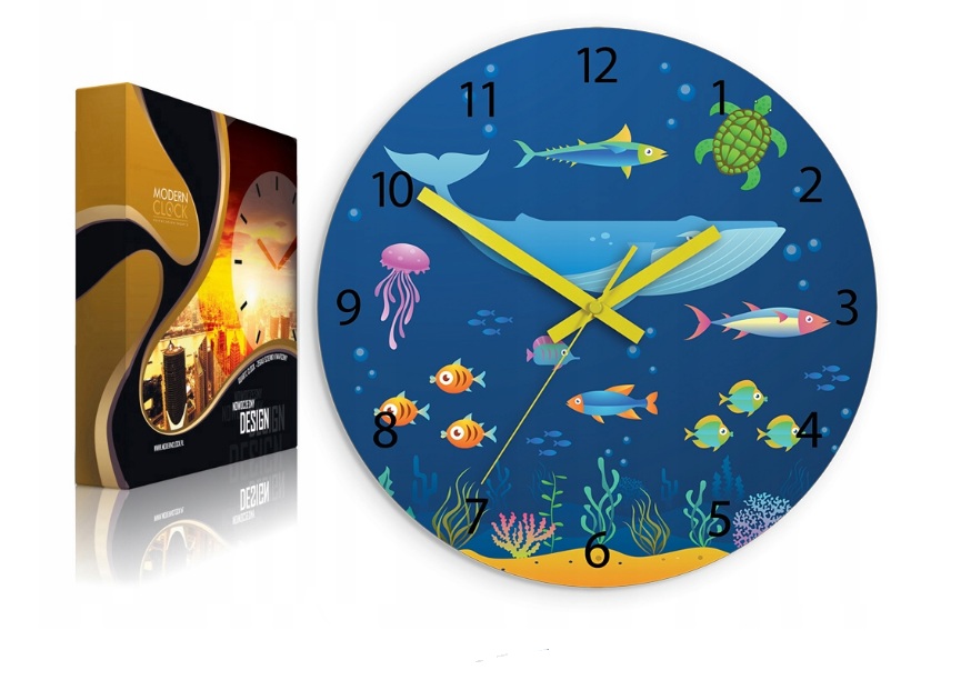 

Настенные часы деревянные для детской комнаты Modern Clock Ocean