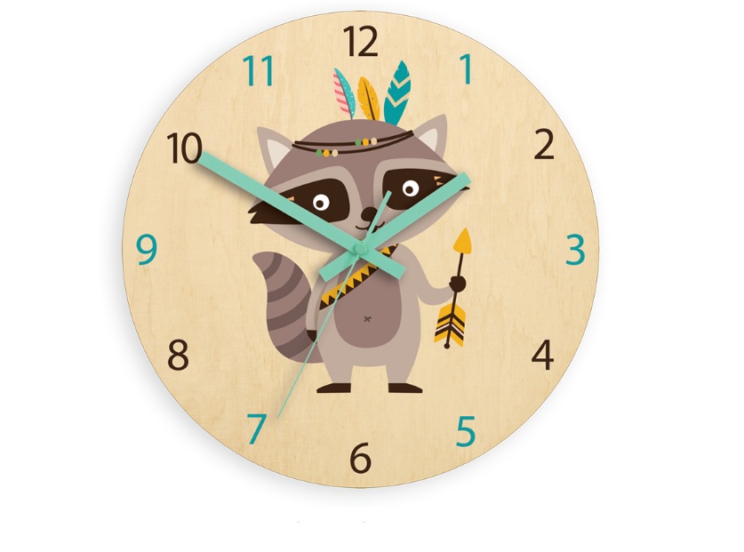 

Настенные часы для детской комнаты Modern Clock Енот