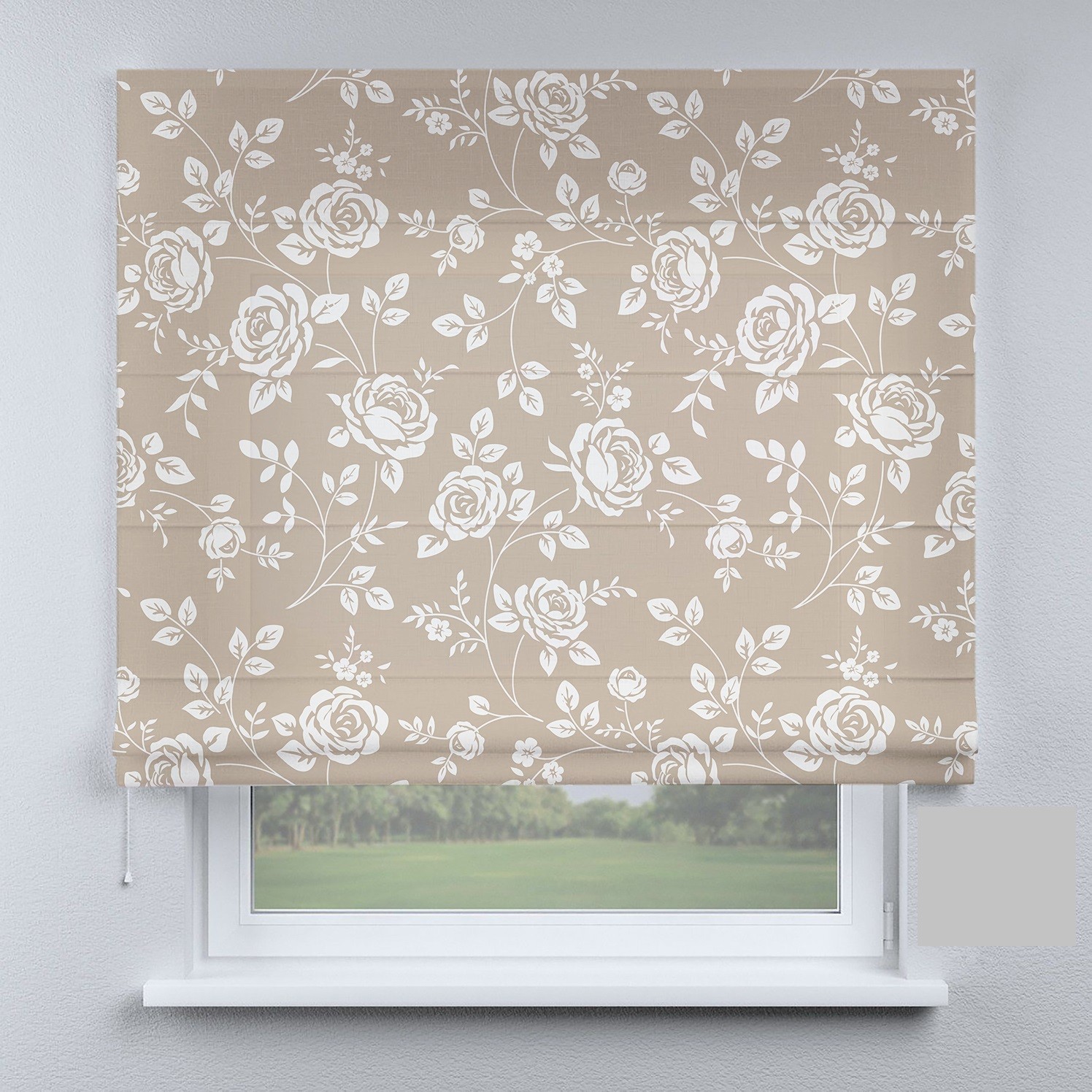 

Римские шторы DECOLIV цветок на коричневом фоне 200*170 см