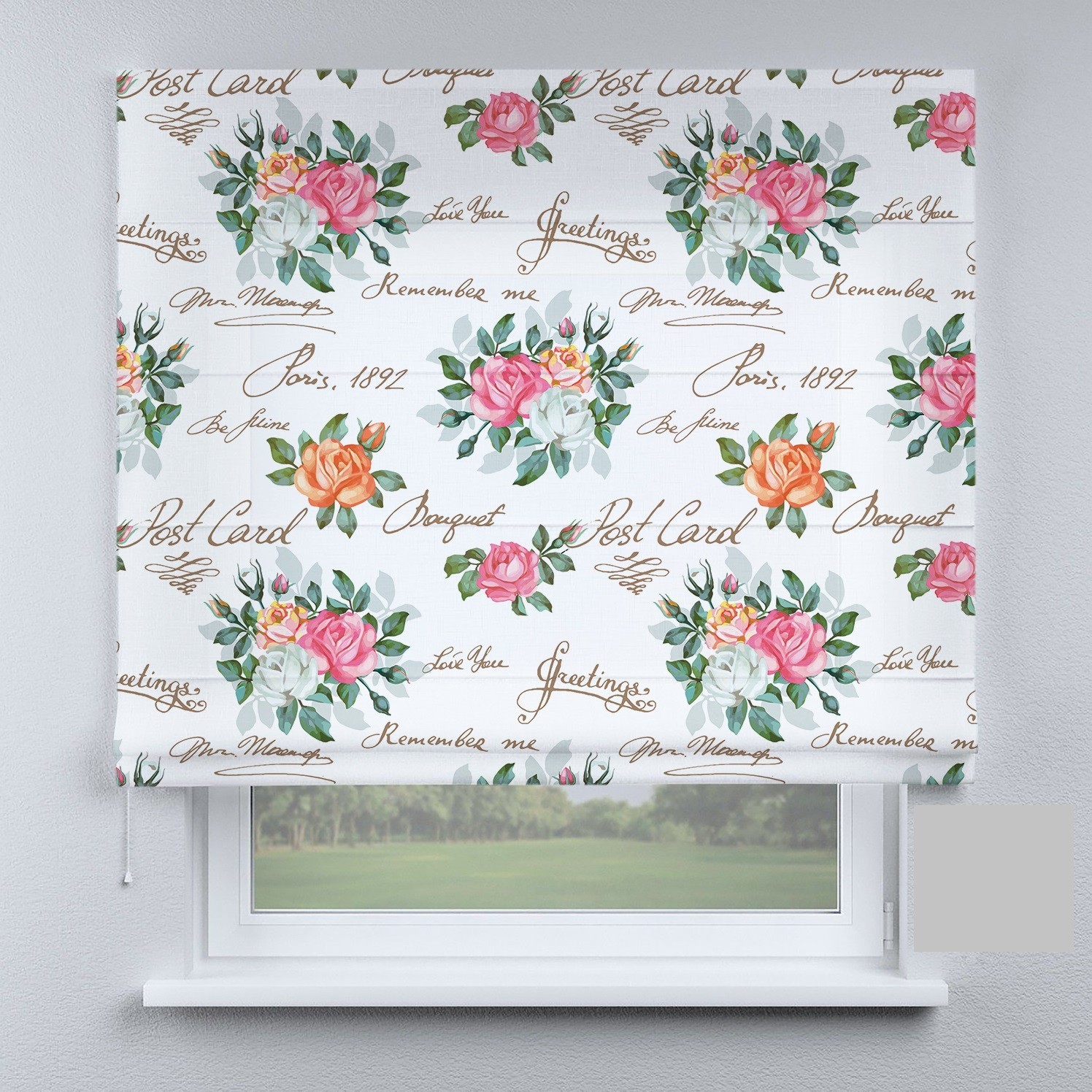 

Римские шторы DECOLIV ретро цветок 50*170 см