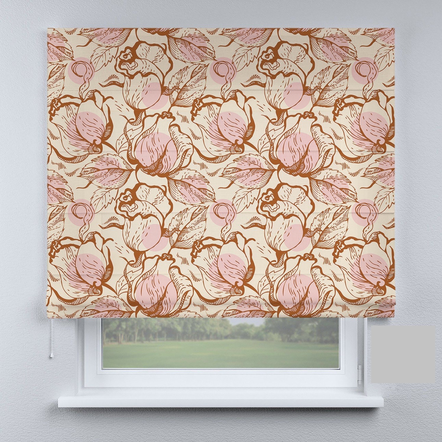 

Римские шторы DECOLIV цветы с лепестками 100*170 см