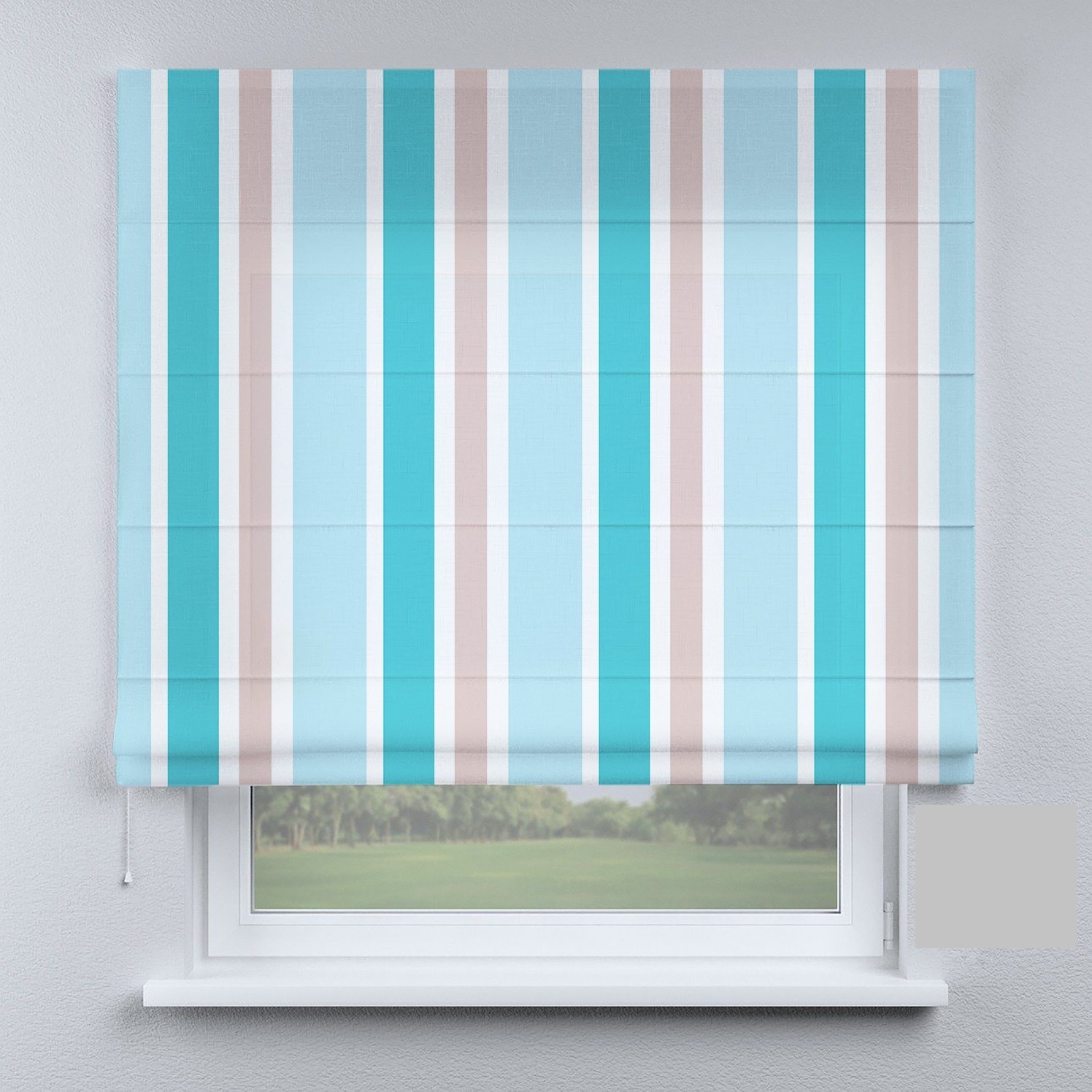 

Римские шторы DECOLIV светло-голубые полосы 90*170 см