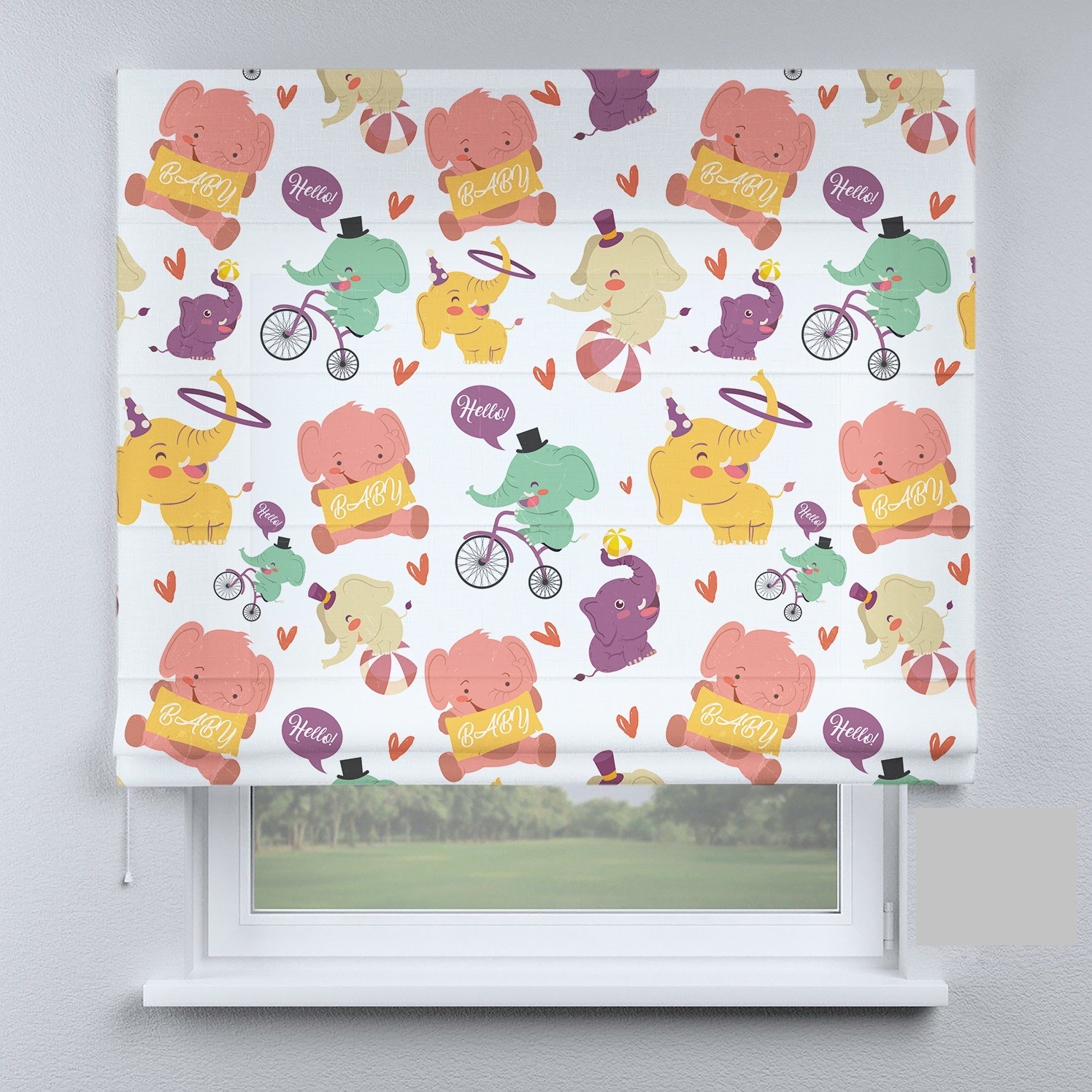 

Римские шторы DECOLIV слоники 140*170 см