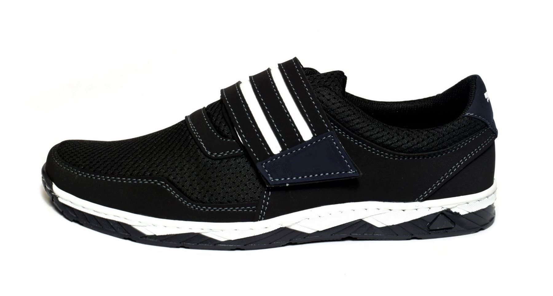 

Кроссовки мужские на липучке Kindzer 43 черные (КС-36-Чб)