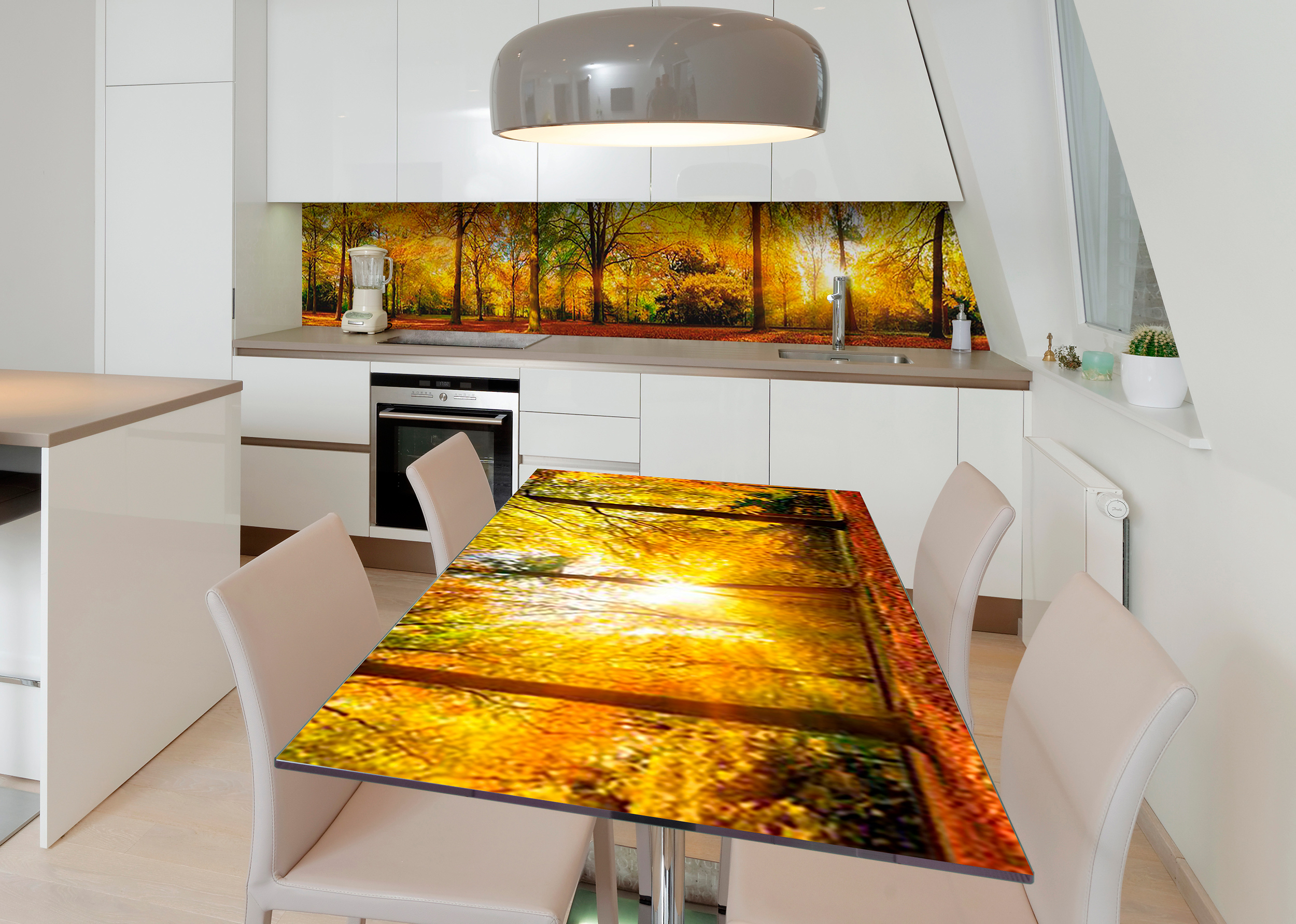 Акция на Виниловая 3D наклейка на стол Zatarga Золотой лес 600х1200 мм (Z183155st) от Rozetka UA