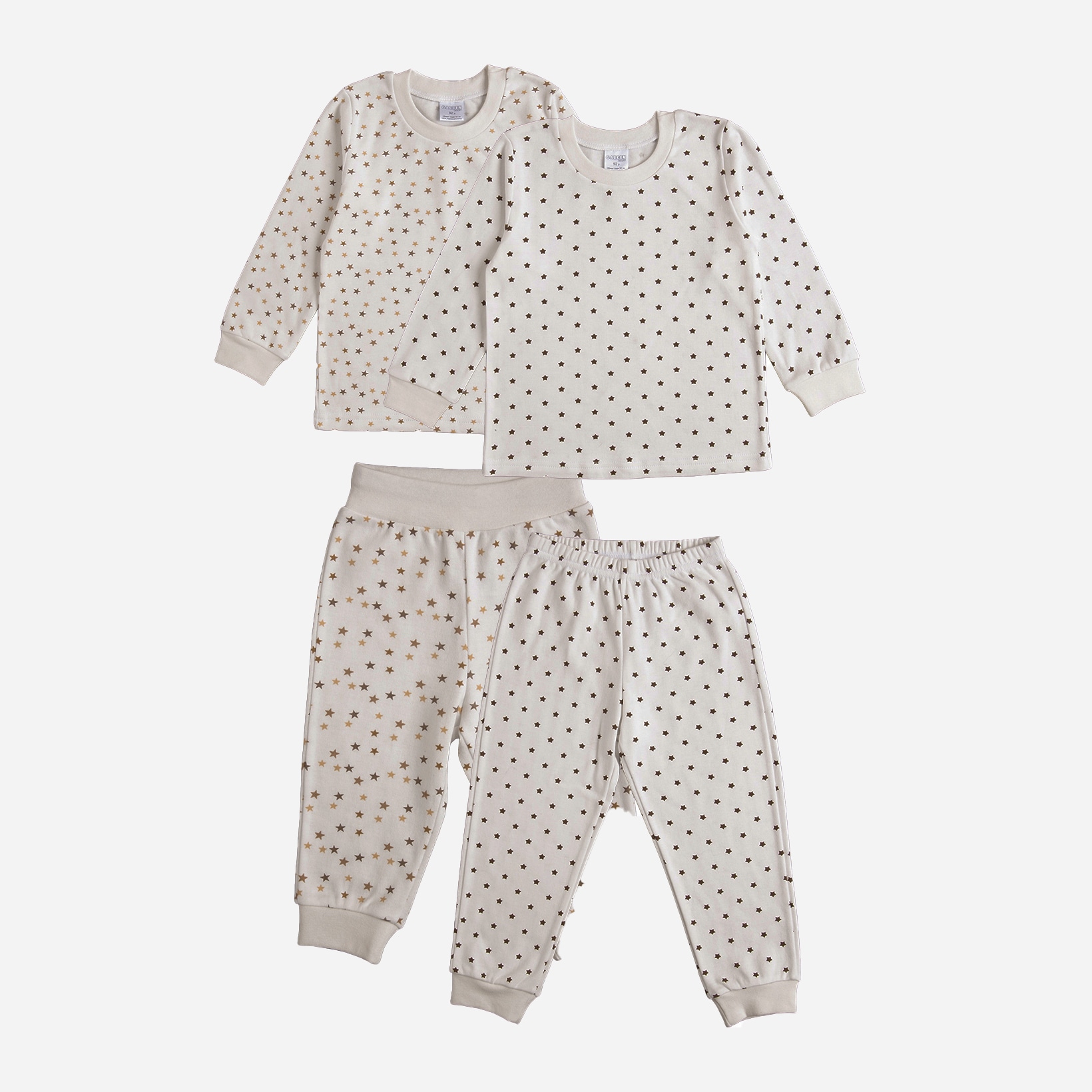 

Пижама (футболка с длинными рукавами+ штаны) Garden Baby 34039-02 110 см Звездочки кофейные