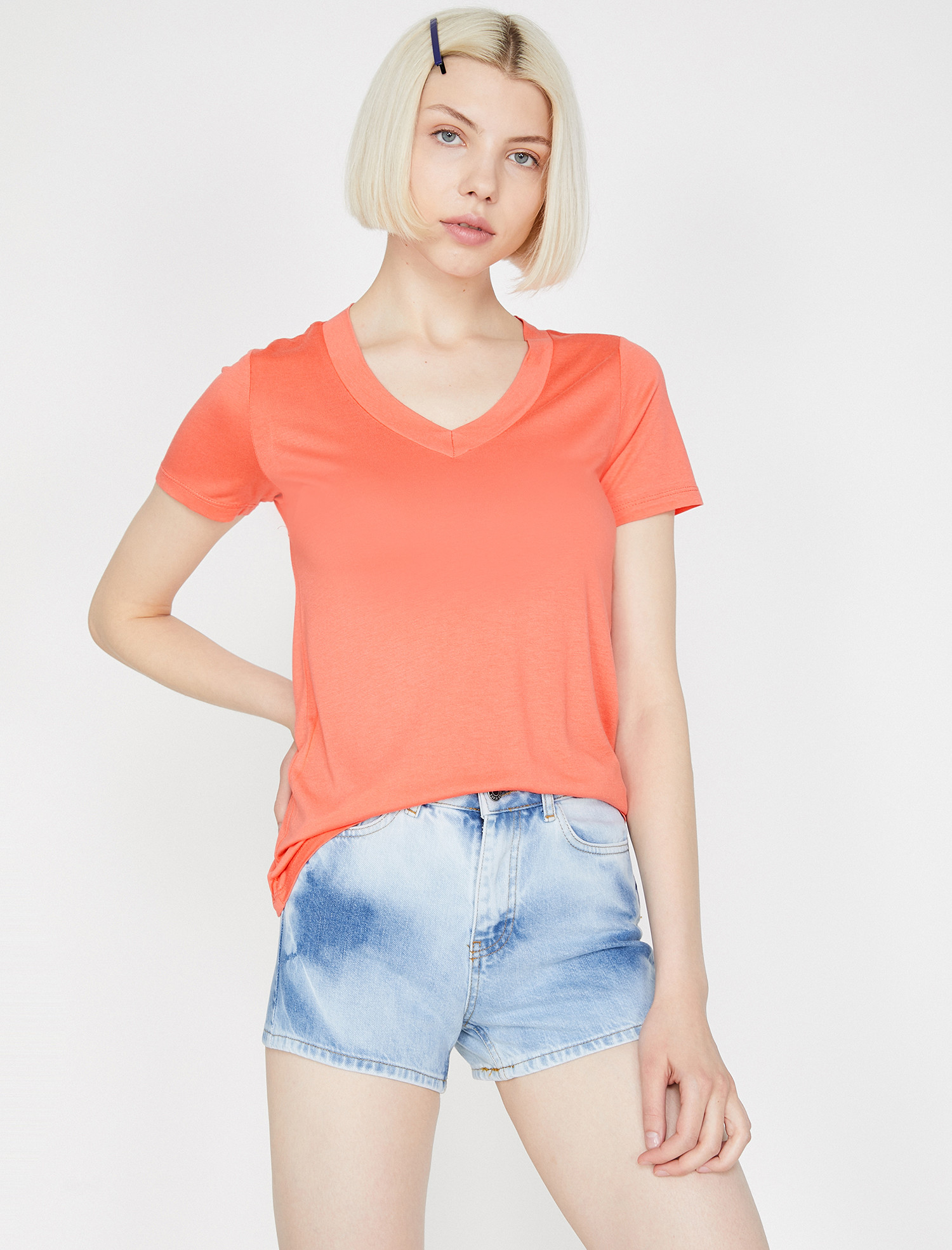 

Футболка Koton 9YAL18061OK-402  Coral, Футболка Koton 9YAL18061OK-402 M Coral