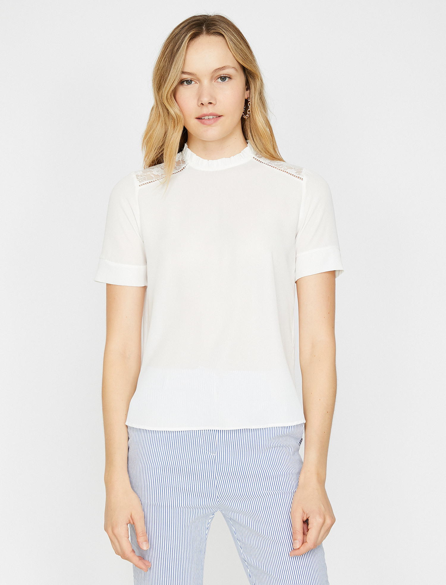 

Блузка Koton 8YAK68635CW-000  White, Блузка Koton 8YAK68635CW-000 38 White