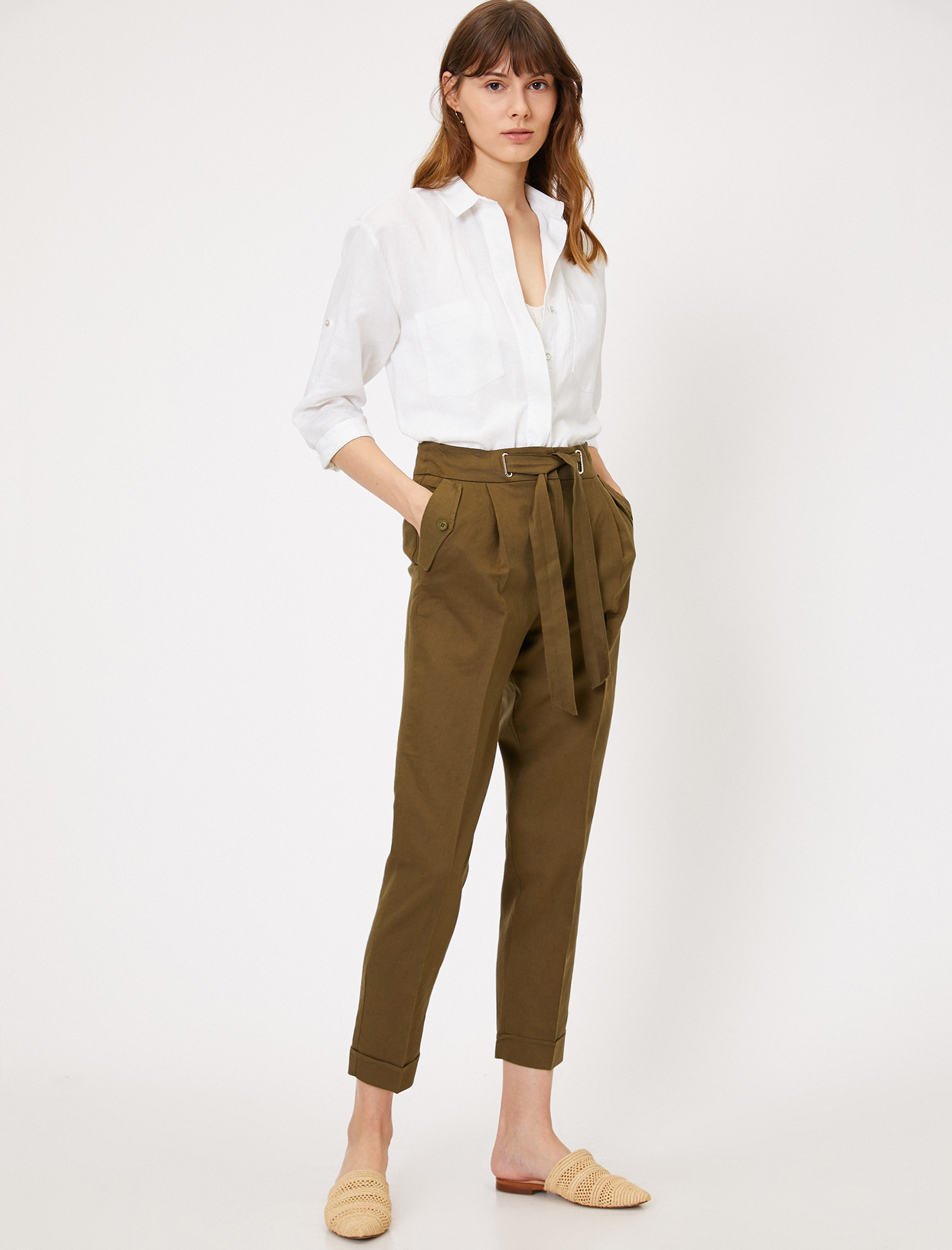 

Брюки Koton 9YAK42783UW-890  Khaki, Брюки Koton 9YAK42783UW-890 38 Khaki