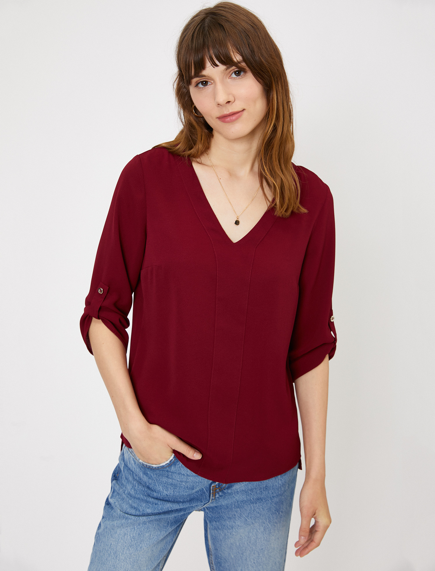 

Блузка Koton 0KAK68042PW-904 44 Cherry