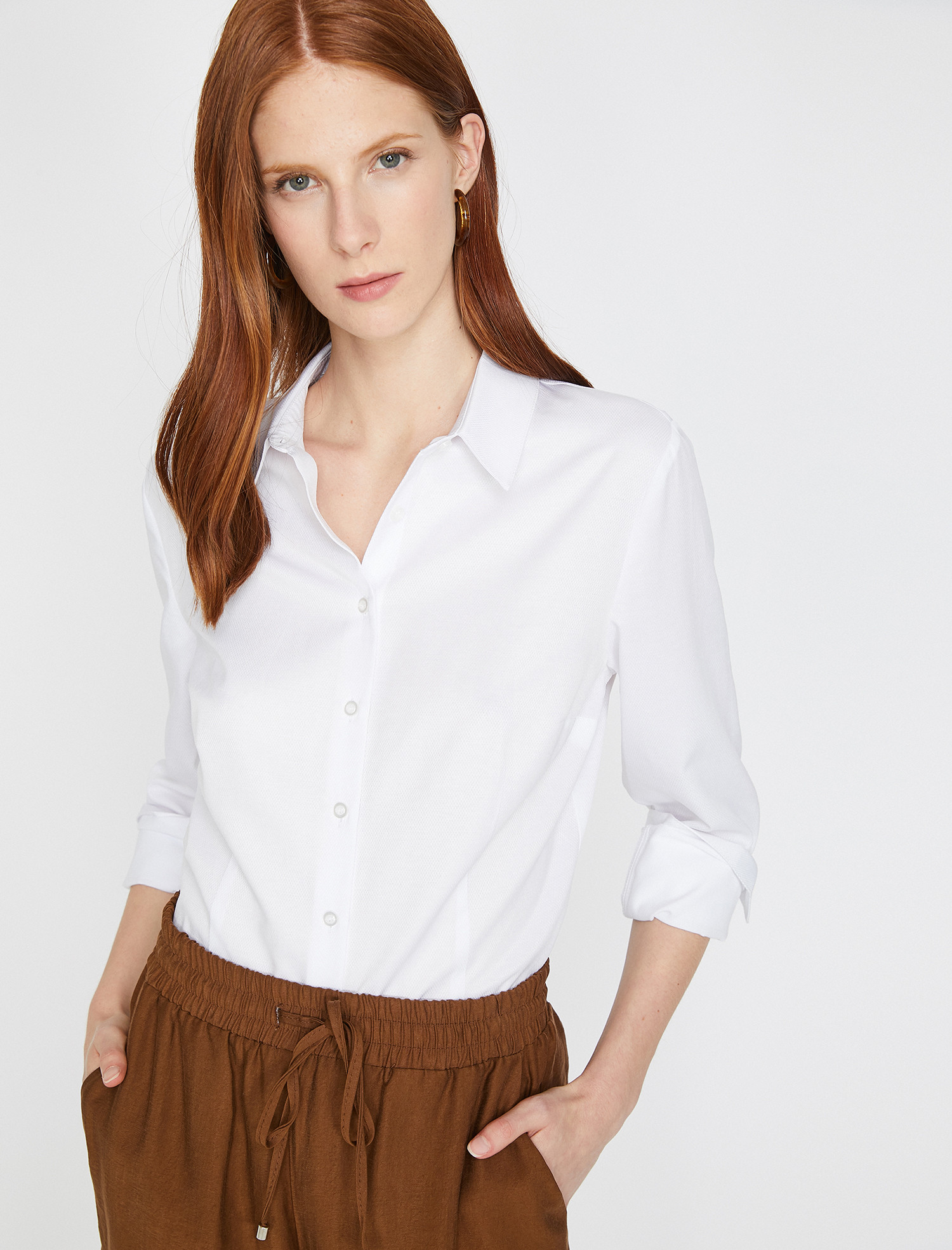 

Рубашка Koton 0KAK62884YW-000 38 White