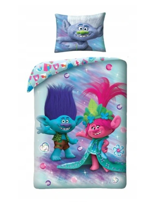 

Комплект постельного белья из хлопка Trolls Тролль Мак 140 х 200 см