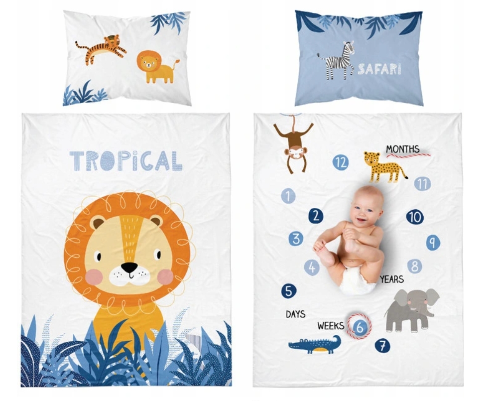 

Постельное белье детское двустороннее Лев Tropical, хлопок 100% (3315б) 100 х 135 см