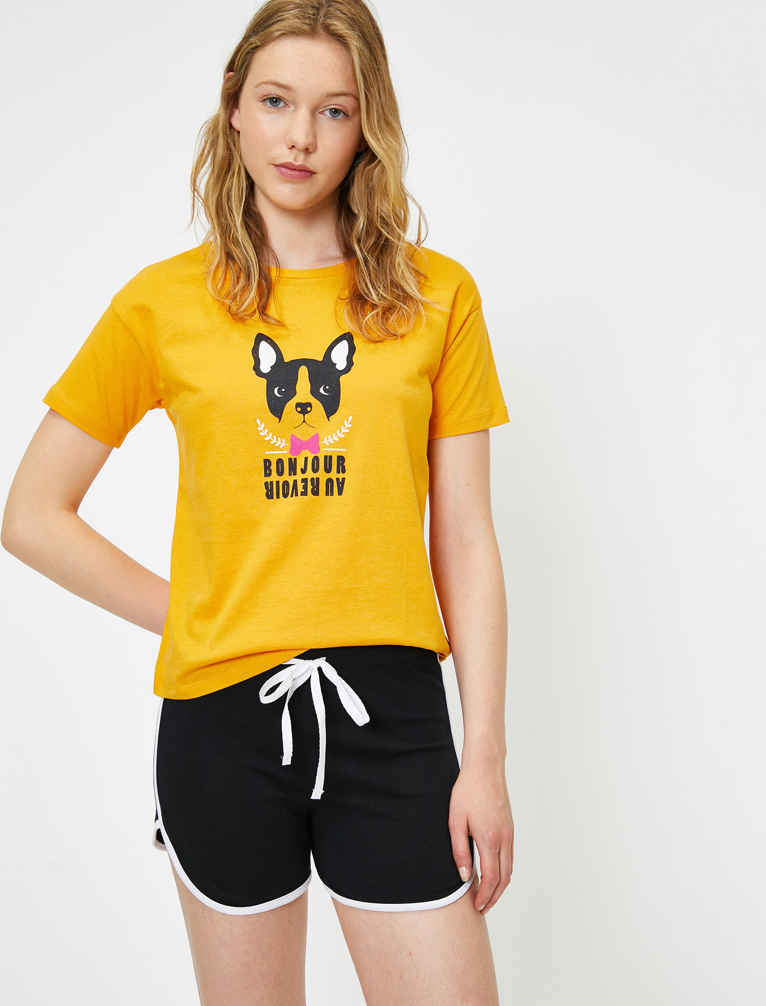 

Футболка Koton 9YAL18878IK-159 XL Mustard