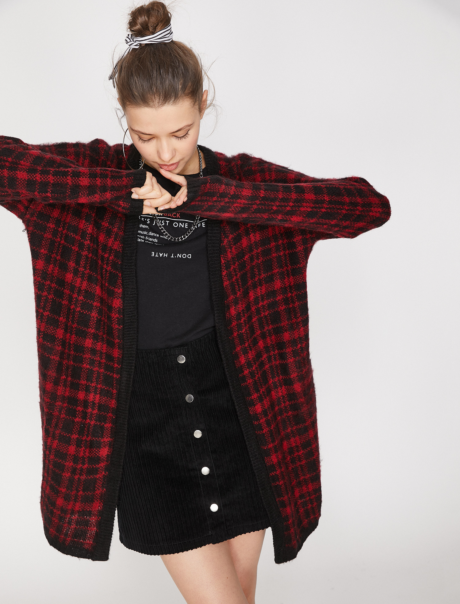 

Кардиган Koton 9KAL97263OT-64W M Red Check