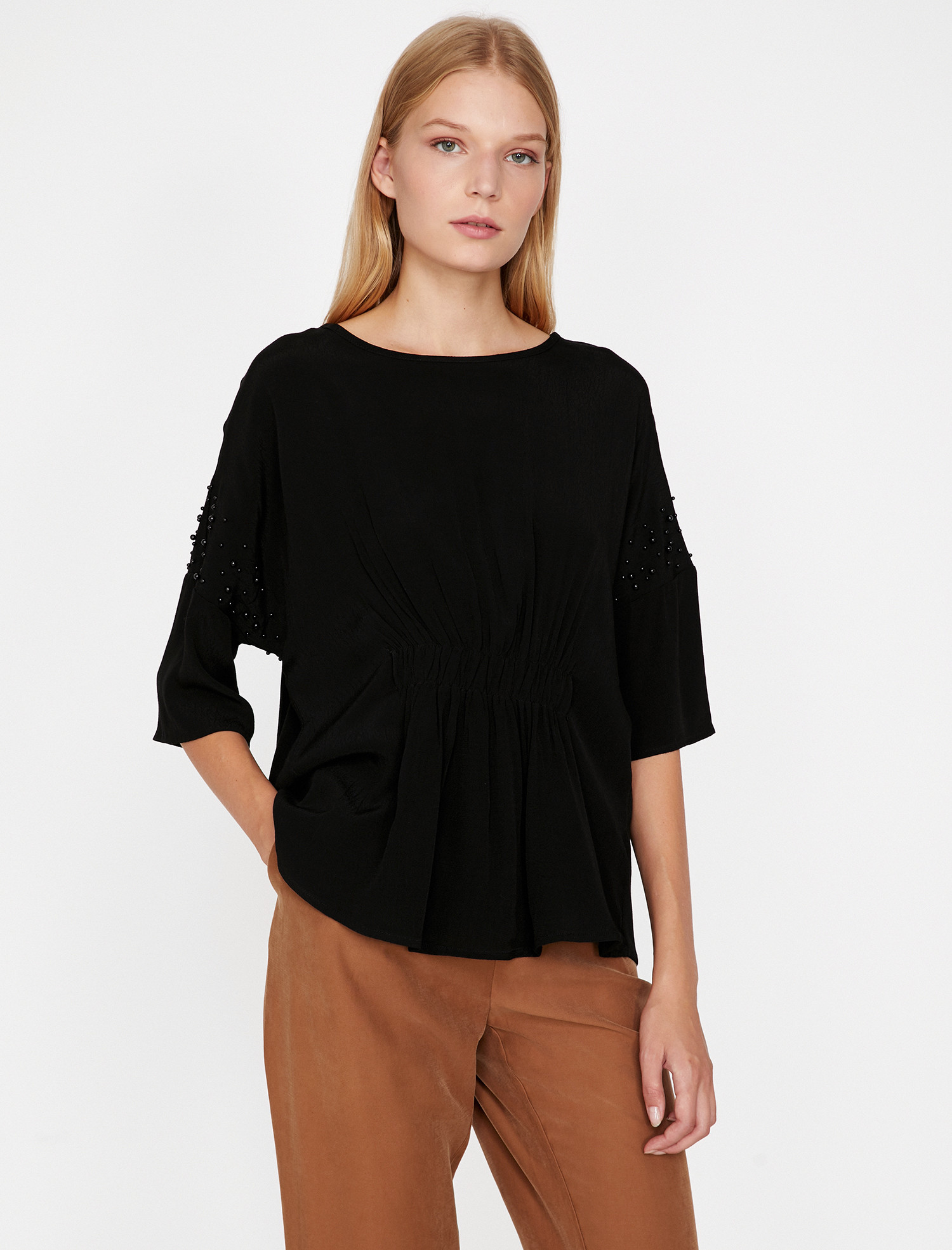 

Блузка Koton 9KAK68104PW-999  Black, Блузка Koton 9KAK68104PW-999 34 Black