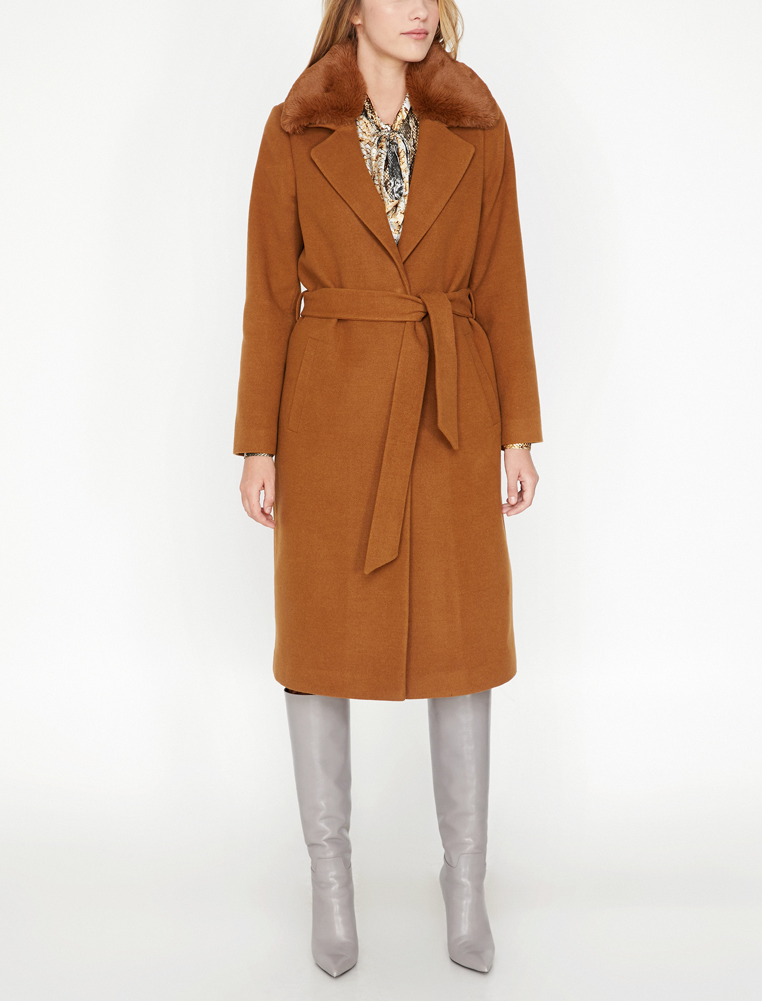 

Пальто Koton 9KAK06743EW-105 42 Camel