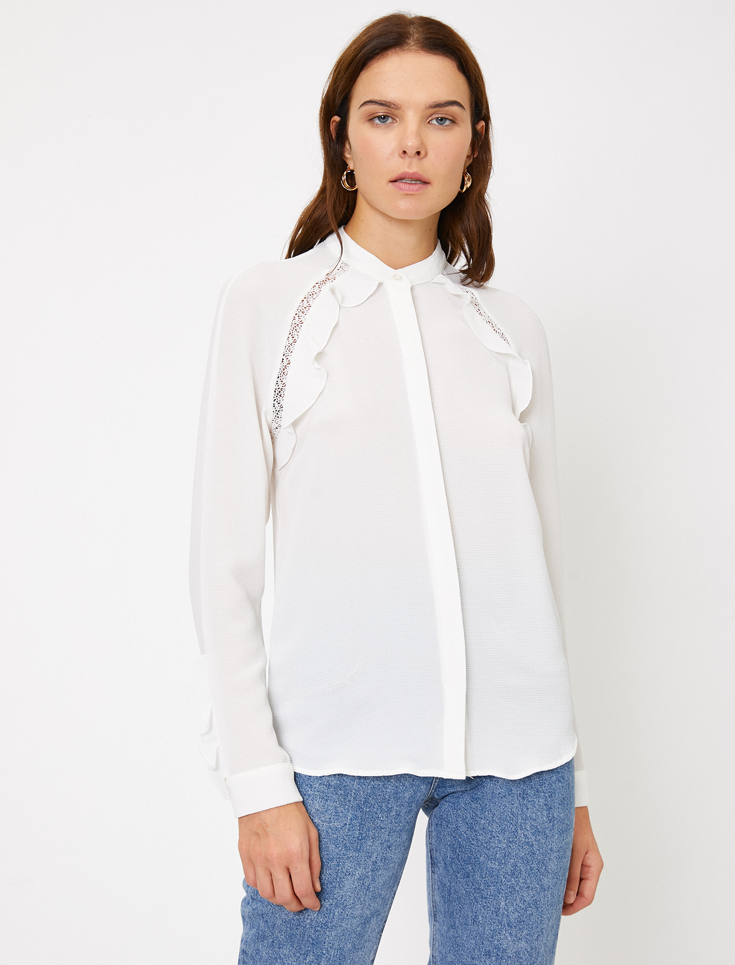 

Рубашка Koton 0KAK68876PW-001 38 Off White
