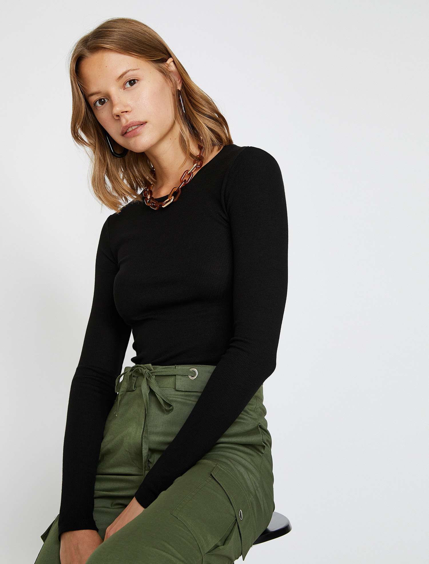 

Лонгслив Koton 0KAK12775OK-999 XL Black