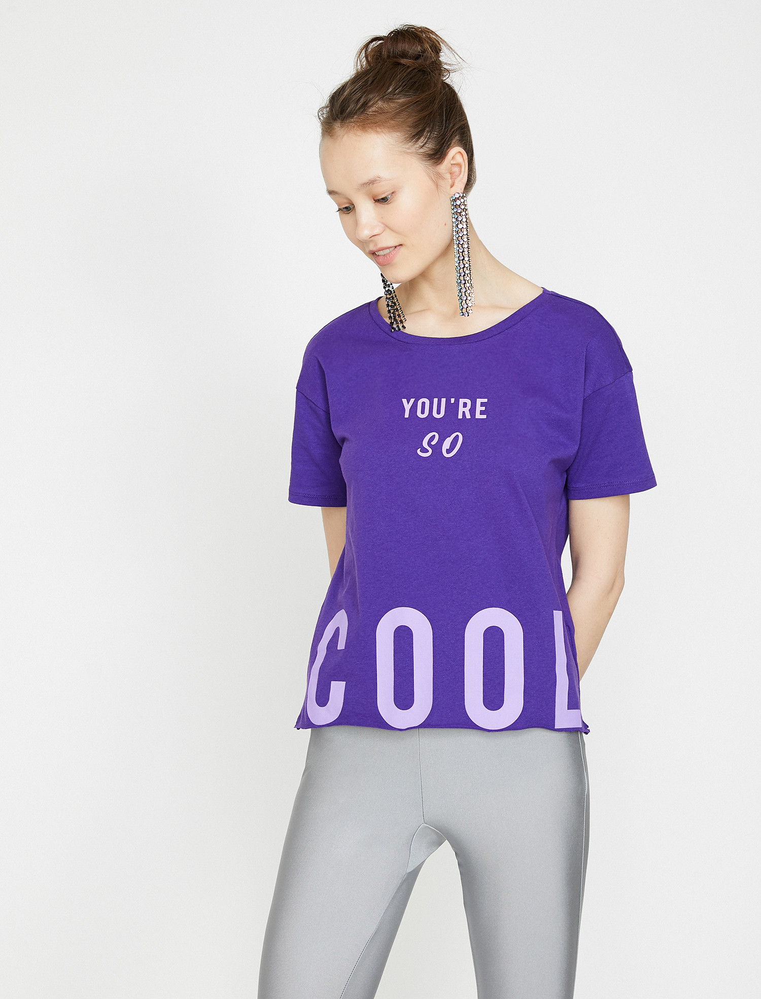 

Футболка Koton 9YAL18504IK-348  Purple, Футболка Koton 9YAL18504IK-348 L Purple