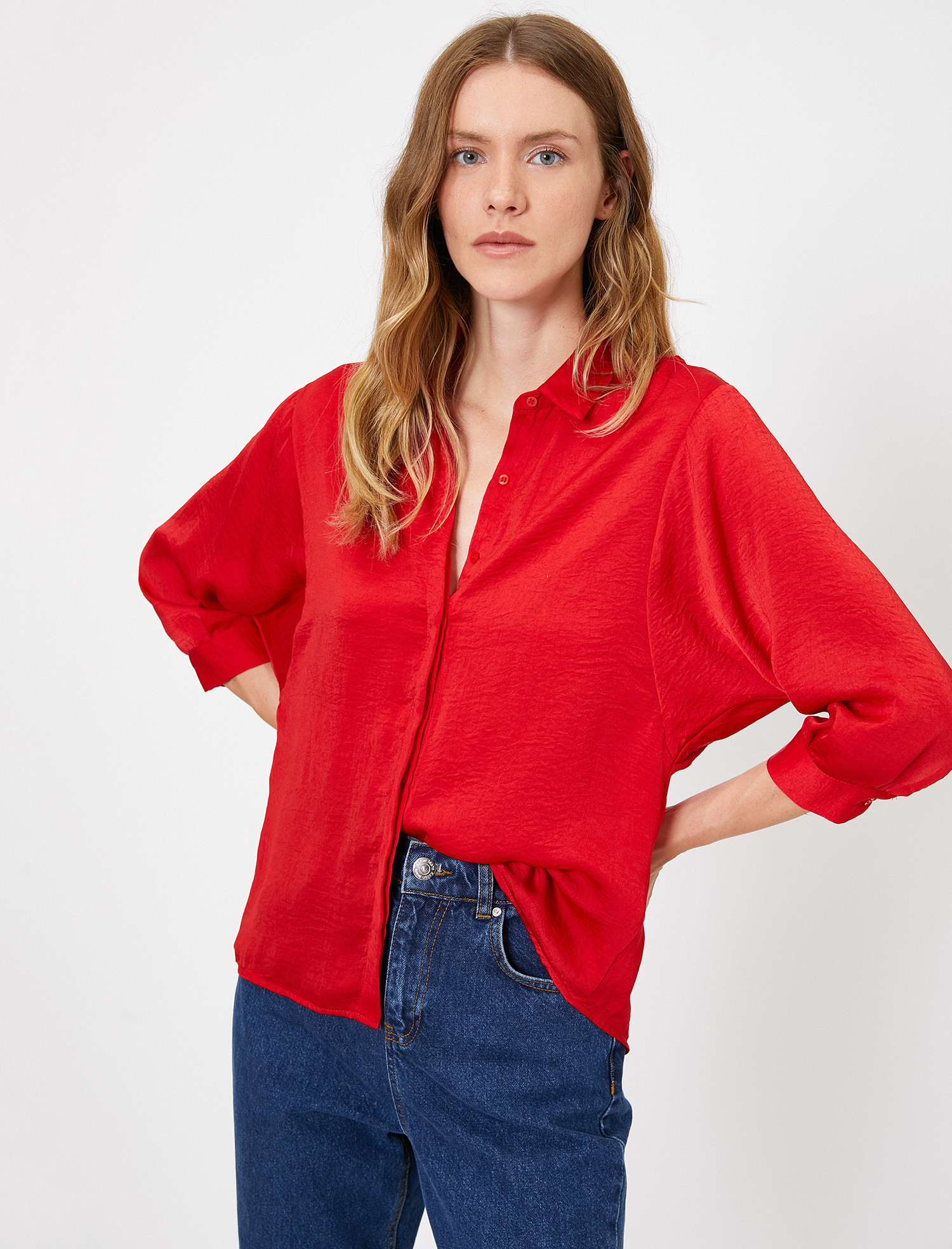 

Рубашка Koton 0KAK68063PW-420  Red, Рубашка Koton 0KAK68063PW-420 36 Red