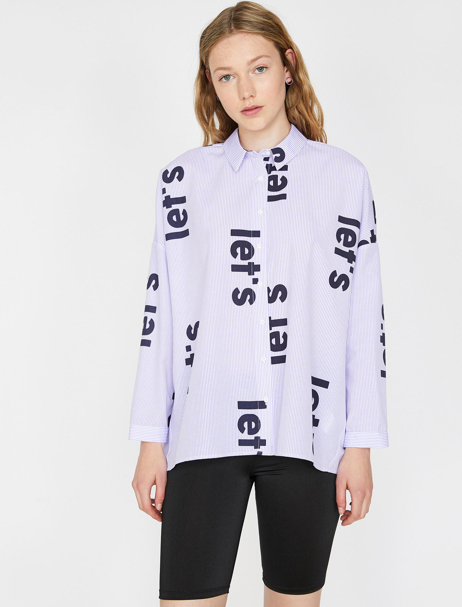 

Рубашка Koton 9YAL68101IW-03Z 40 Aubergine Stripe