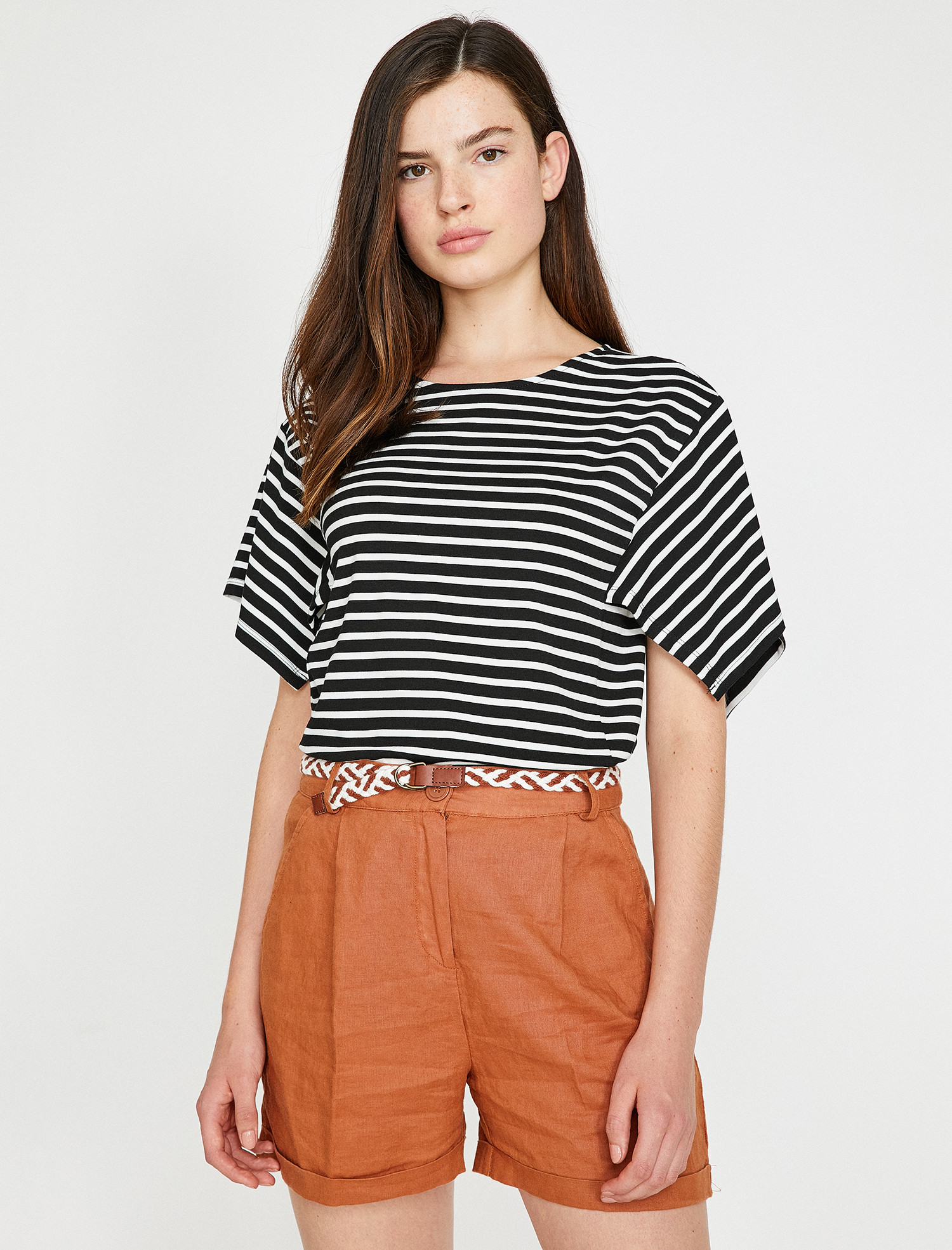 

Футболка Koton 9KAK13520OK-91L  Black Stripe, Футболка Koton 9KAK13520OK-91L XS Black Stripe