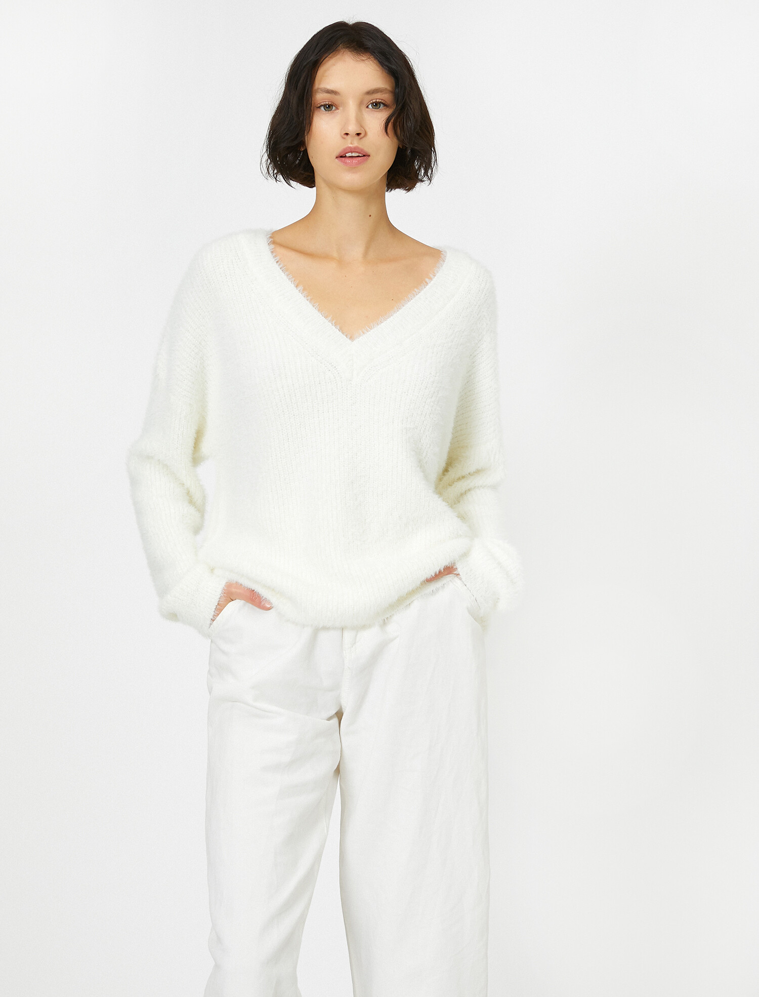 

Пуловер Koton 0KAK93937OT-001 XL Off White
