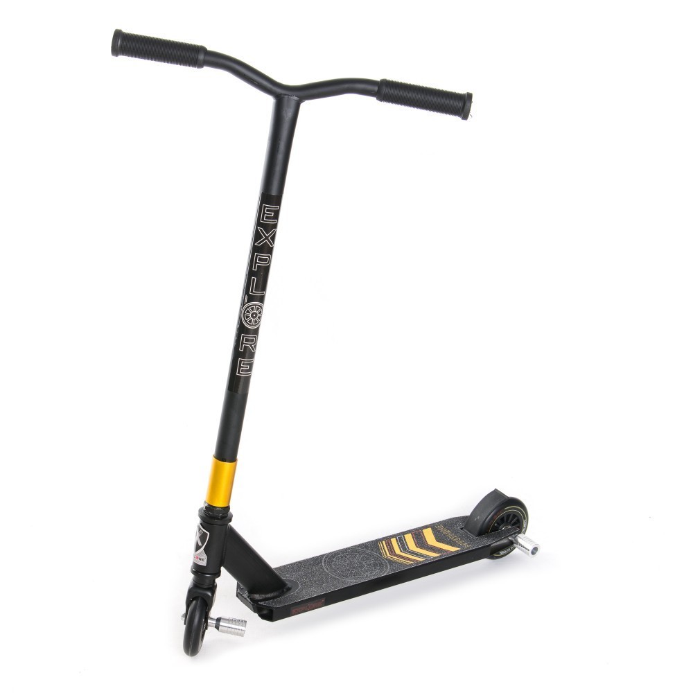 

Трюковый самокат Explore MYSTIQUE 4 Black yellow 110мм с пегой