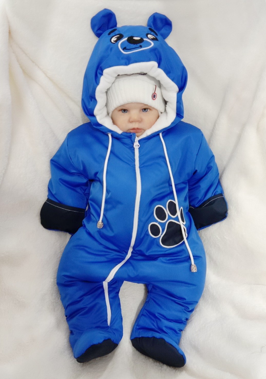 

Демисезонный комбинезон KIDDYWEAR Мишутка 68р. Синий