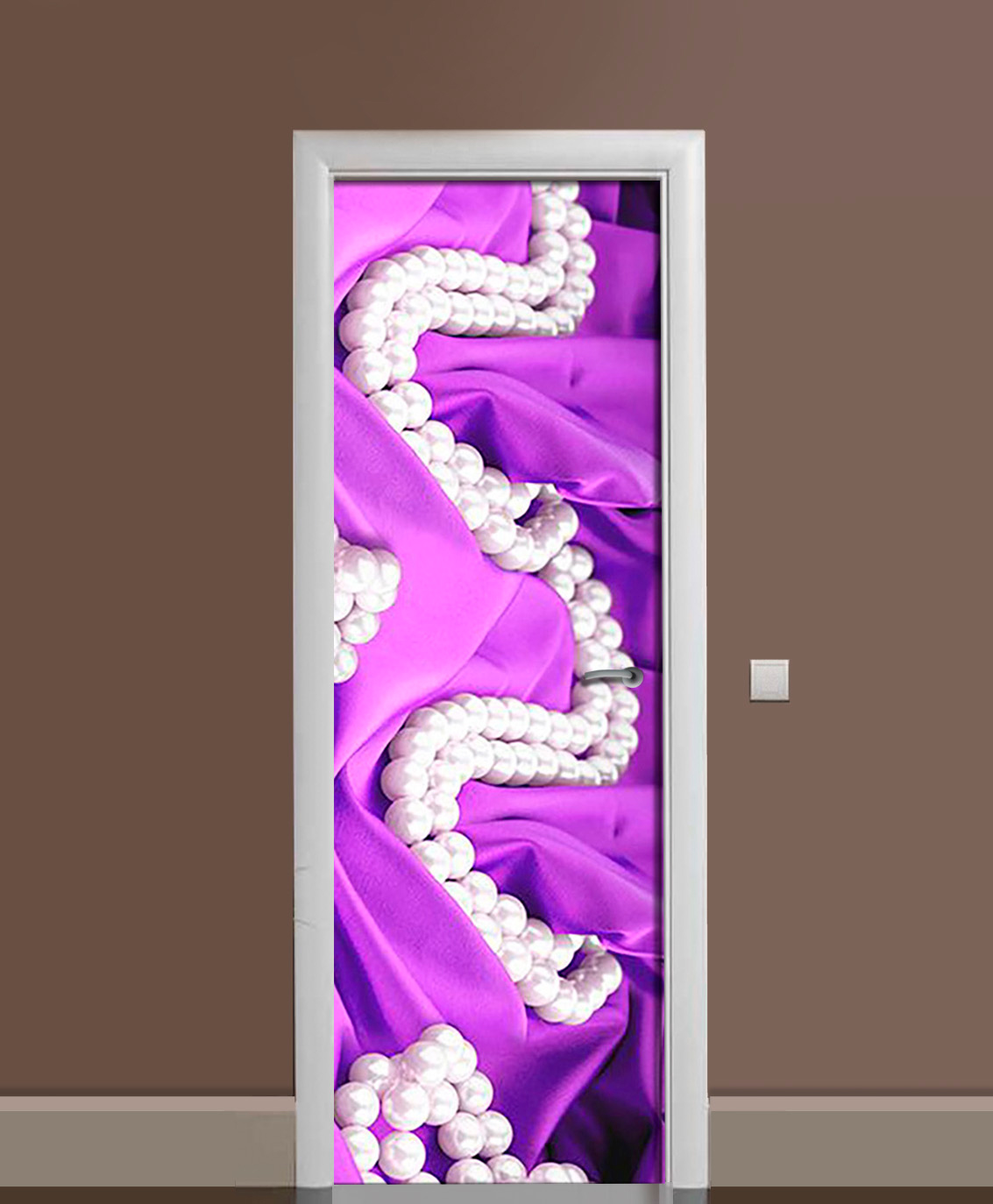 

Виниловая 3D наклейка на дверь Zatarga Жемчуг в объятьях пурпура 650х2000 мм