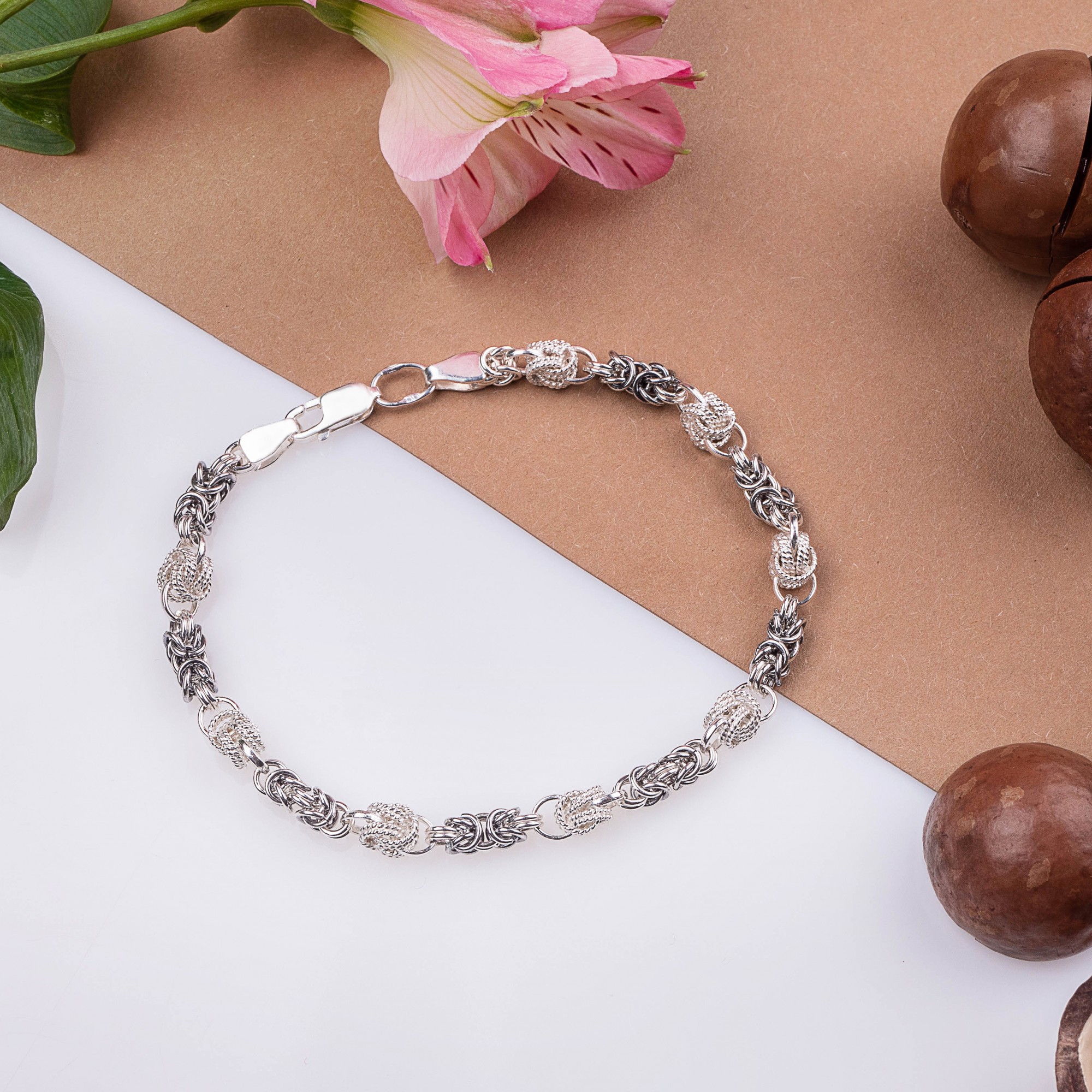 

Серебряный браслет Орех с Мальвиной 20,5 см 9,75 грамм арт. 214