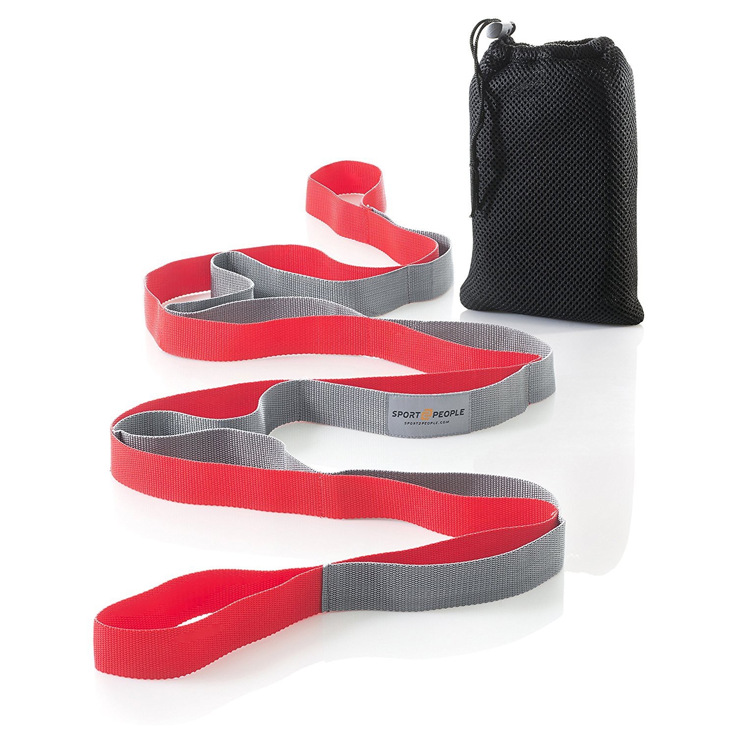 

Ремень для йоги и растяжки Sport2People Yoga Strap Красный (12 петель)