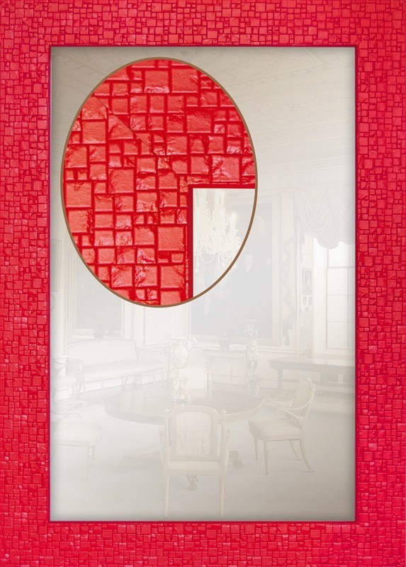 

Настенное зеркало Арт Декор прямоугольное Z1429-Red 1300х700 мм