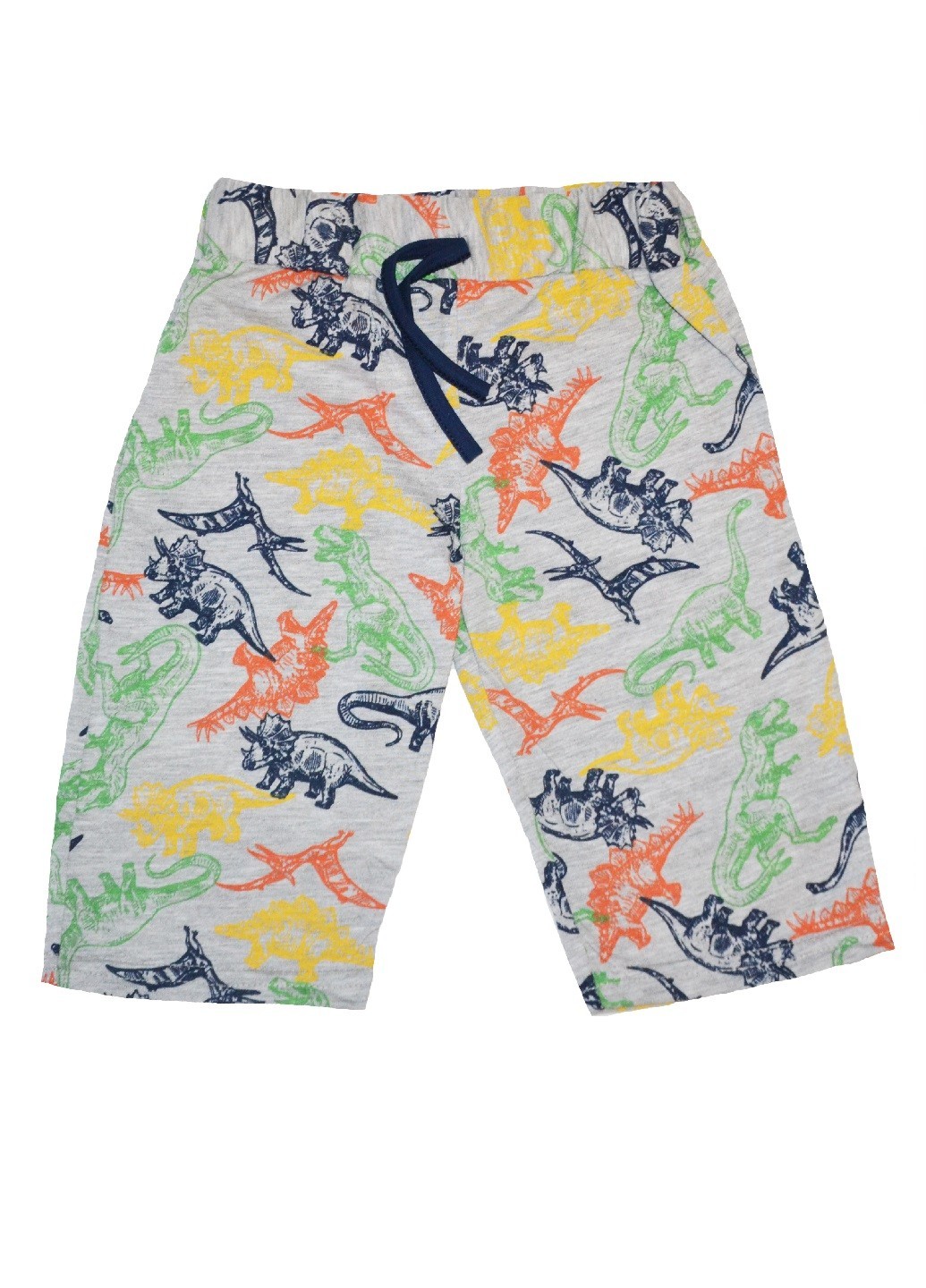 

Шорты детские мальчикам с принтом динозавр 110 см серый (SHT-16-04)