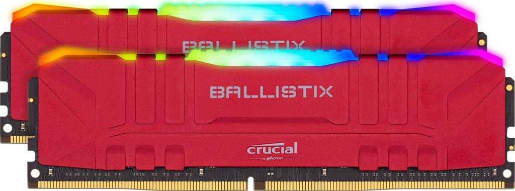 

Модуль пам'яті Crucial 16GB (2x8GB) DDR4 3200 Ballistix RGB Red (BL2K8G32C16U4RL)