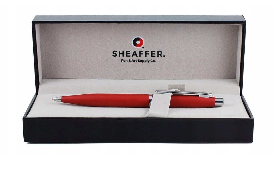 

Ручка шариковая Sheaffer, красный матовый корпус, в подарочном футляре (JS3377)