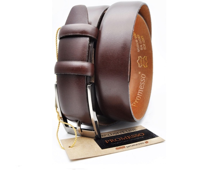 

Мужской кожаный ремень Promesso, коричневый, 110 см