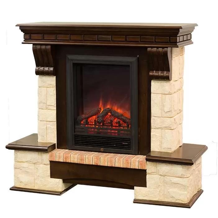

Каминокомплект Fireplace Вена с эффектом сгоранием дров и пламени со звуком и обогревом