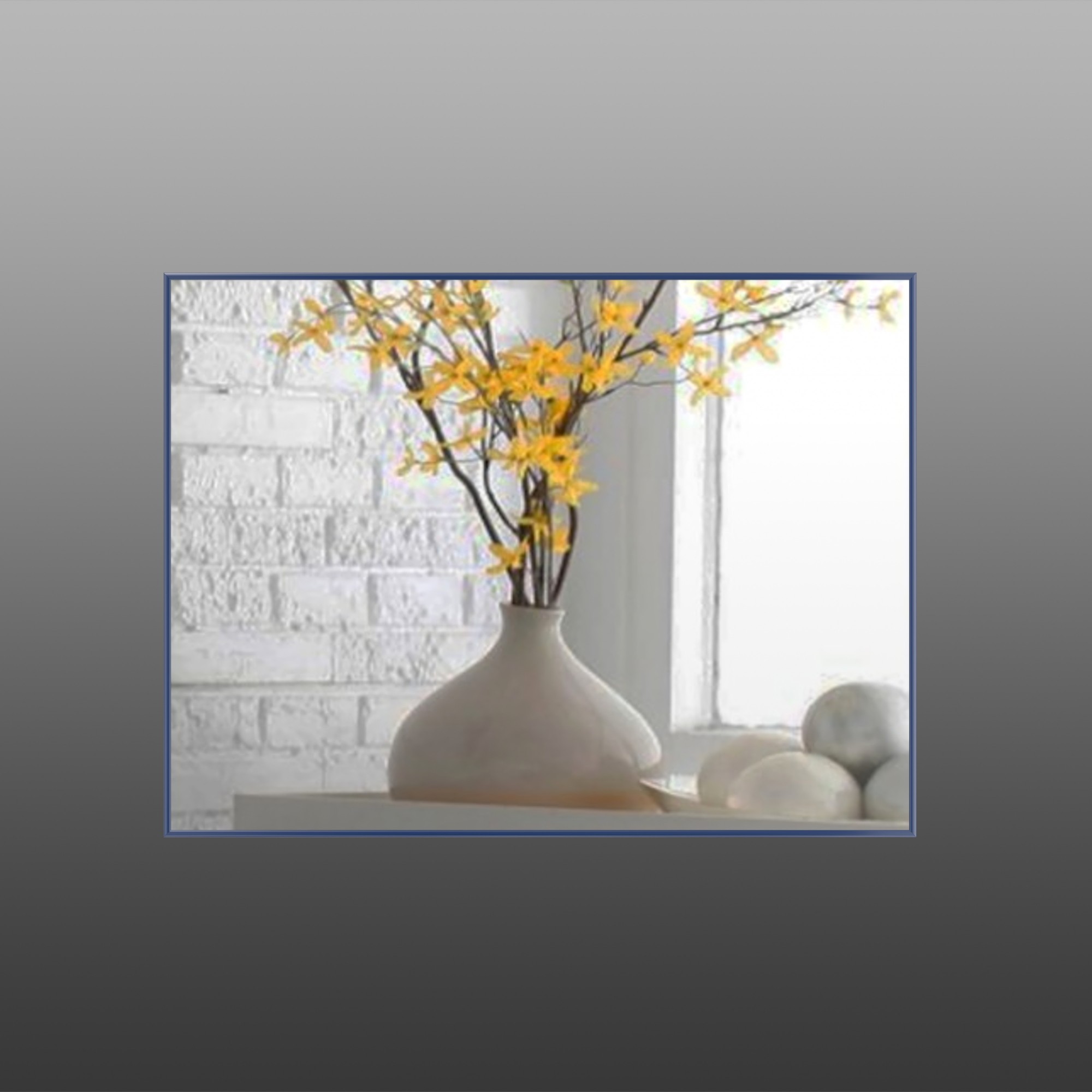 

Настенное зеркало в алюминиевой рамке Арт Декор прямоугольное Alum blue 700х500мм