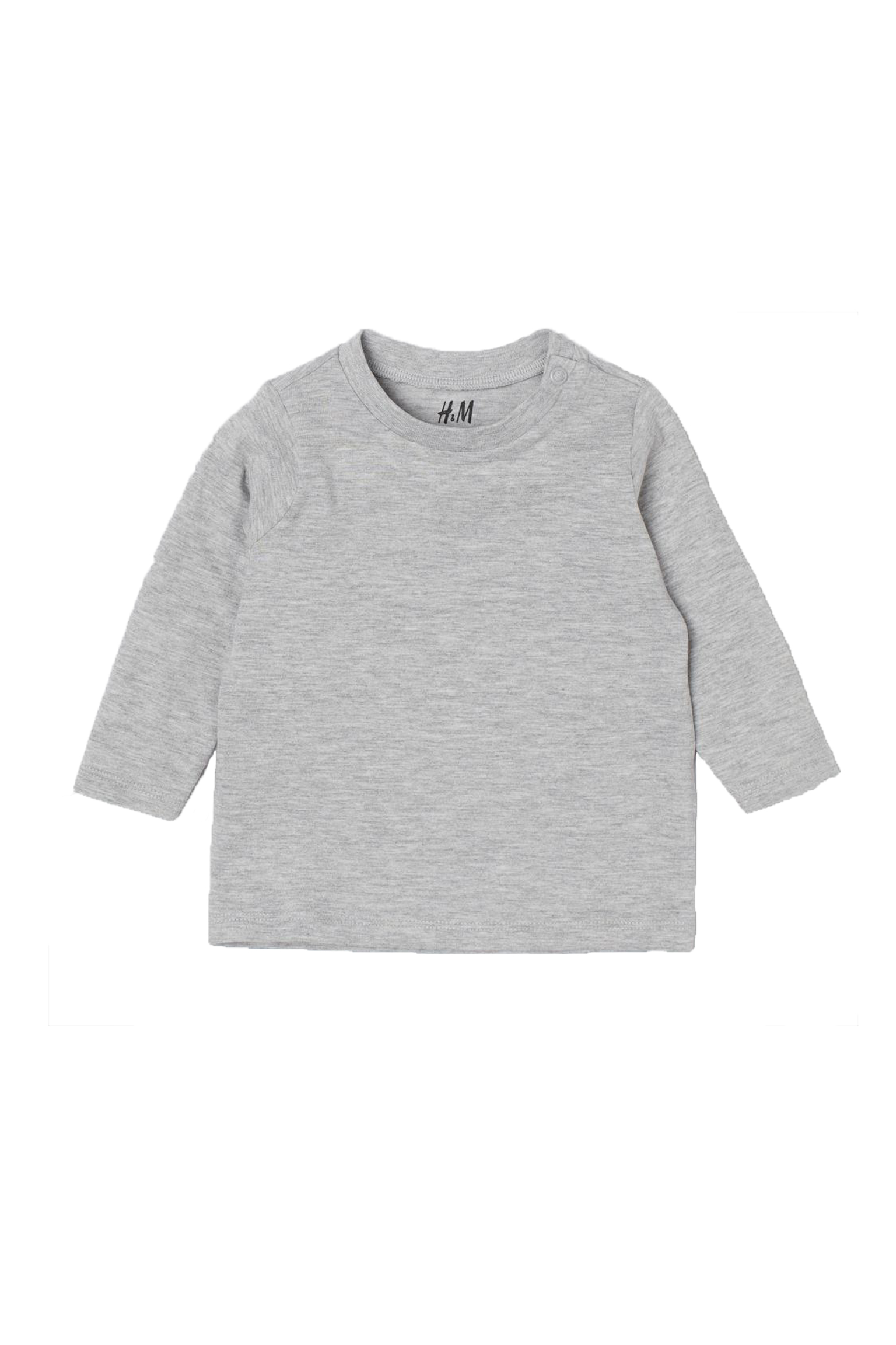 

Лонгслив H&M 50см серый меланж 1046358952