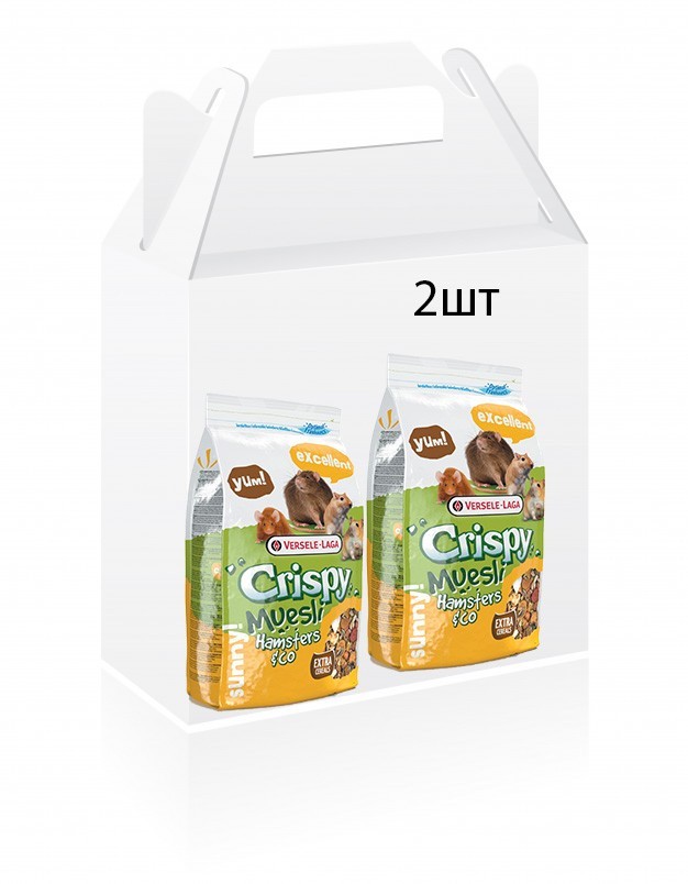

Набок Корм для хомяков, крыс, мышей, песчанок Versele-Laga Crispy Muesli Hamster зерновая смесь 1 кг 2 шт (5410340617212)